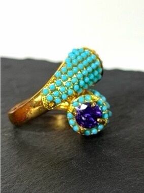 🍒3/$30 New Victorian Revival Statement Bypass Ring